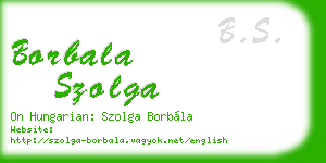 borbala szolga business card